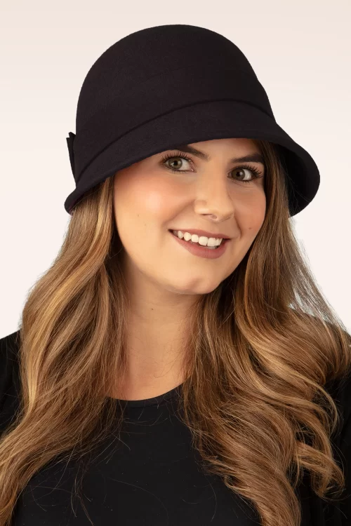Bronté Sophia Cloche hoed in zwart