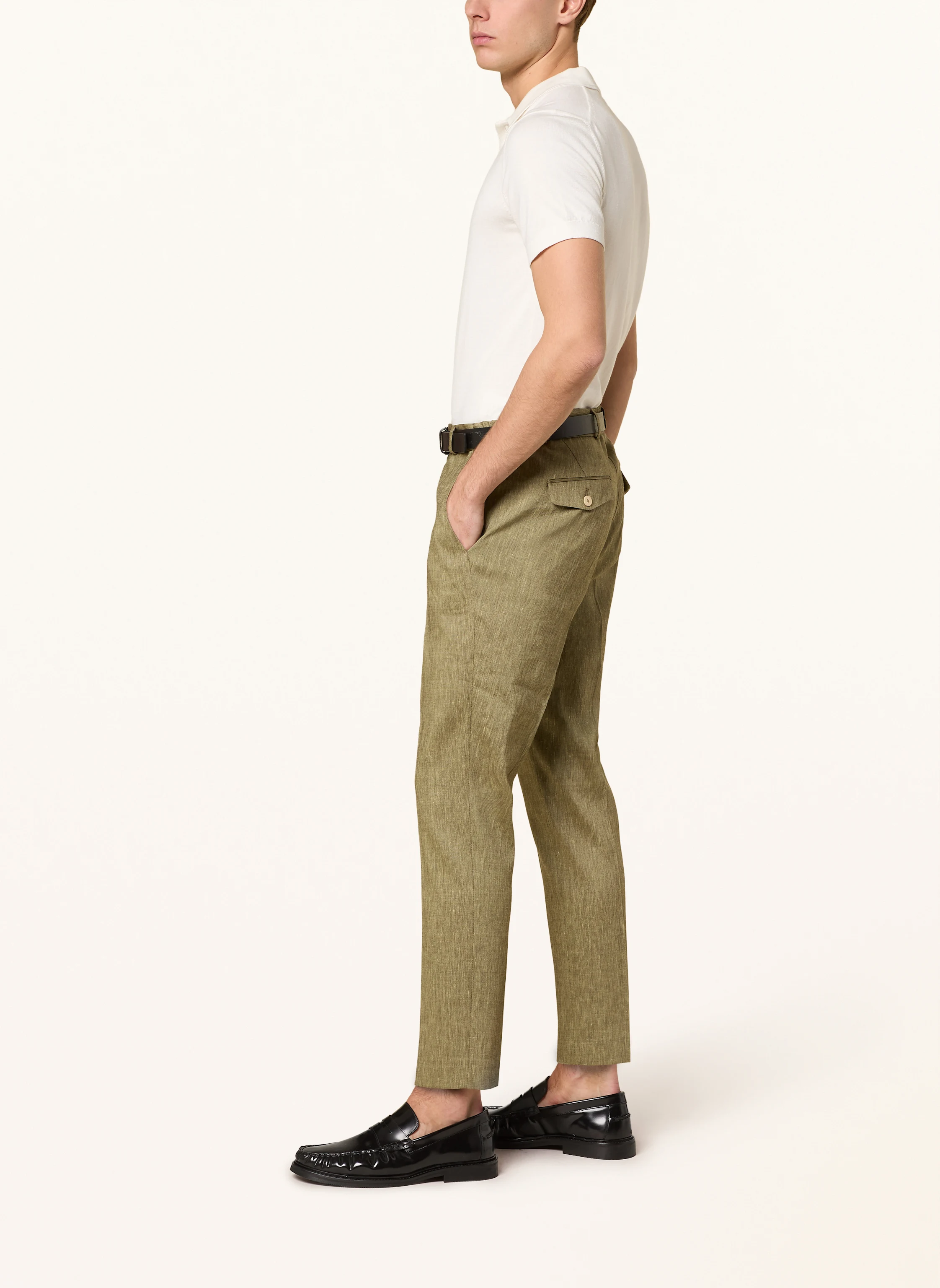 PAUL Anzughose Extra Slim Fit mit Leinen