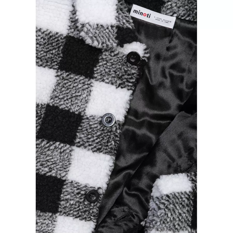 MINOTI Teddyjacke SchwarzWeiß