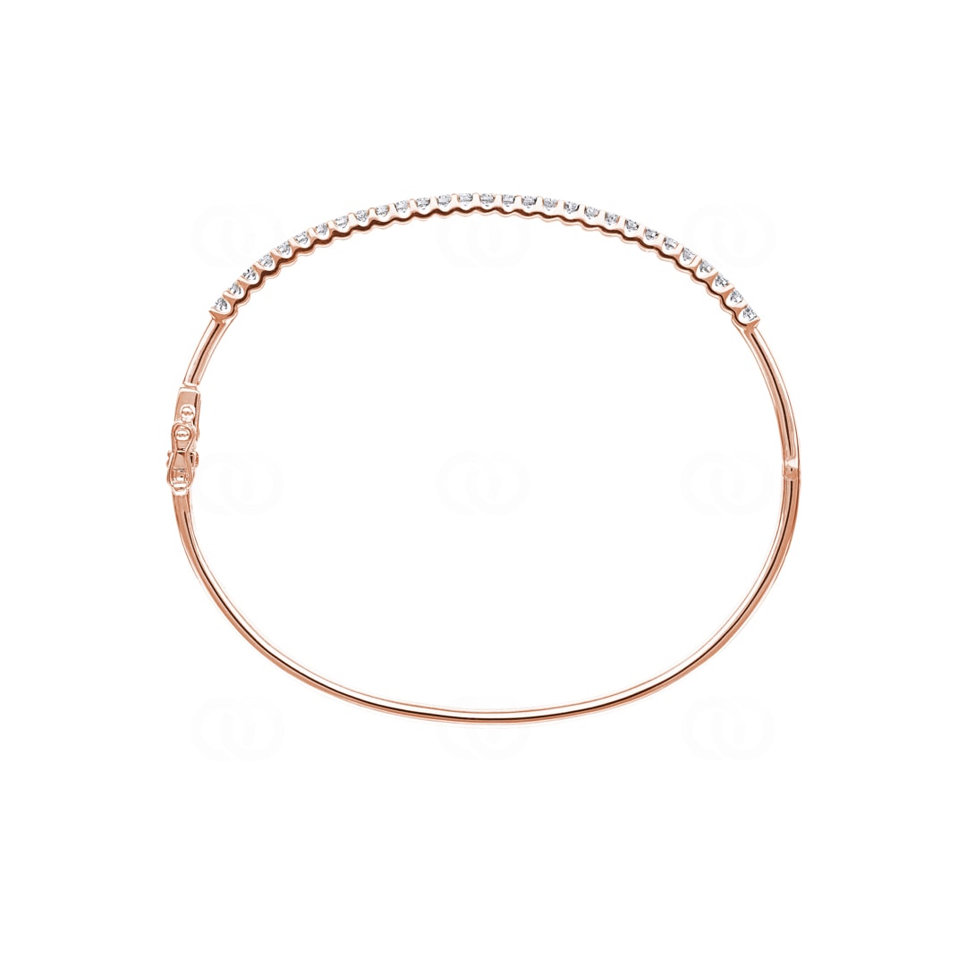 1.02 Karat Diamantarmreif oval 750/18 K Roségold