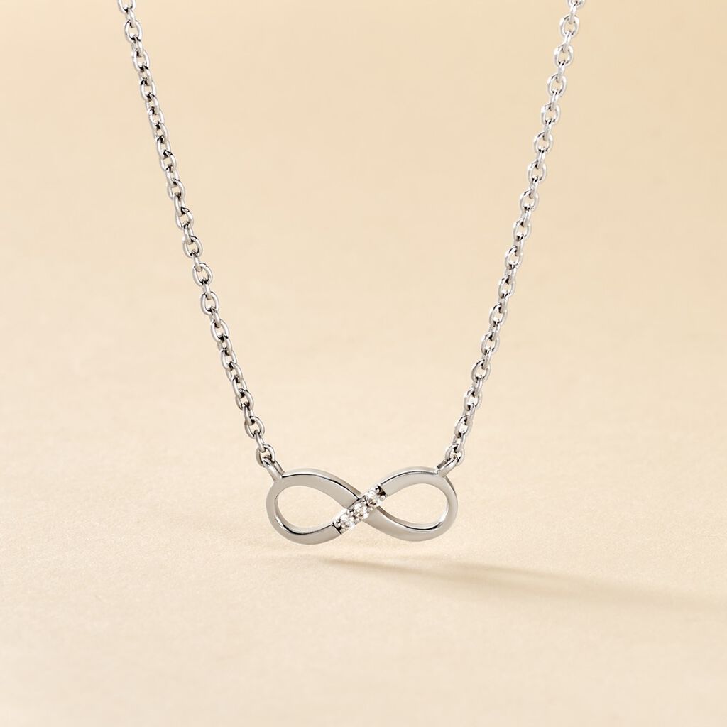 Collier Nohemi Argent Blanc Oxyde De Zirconium