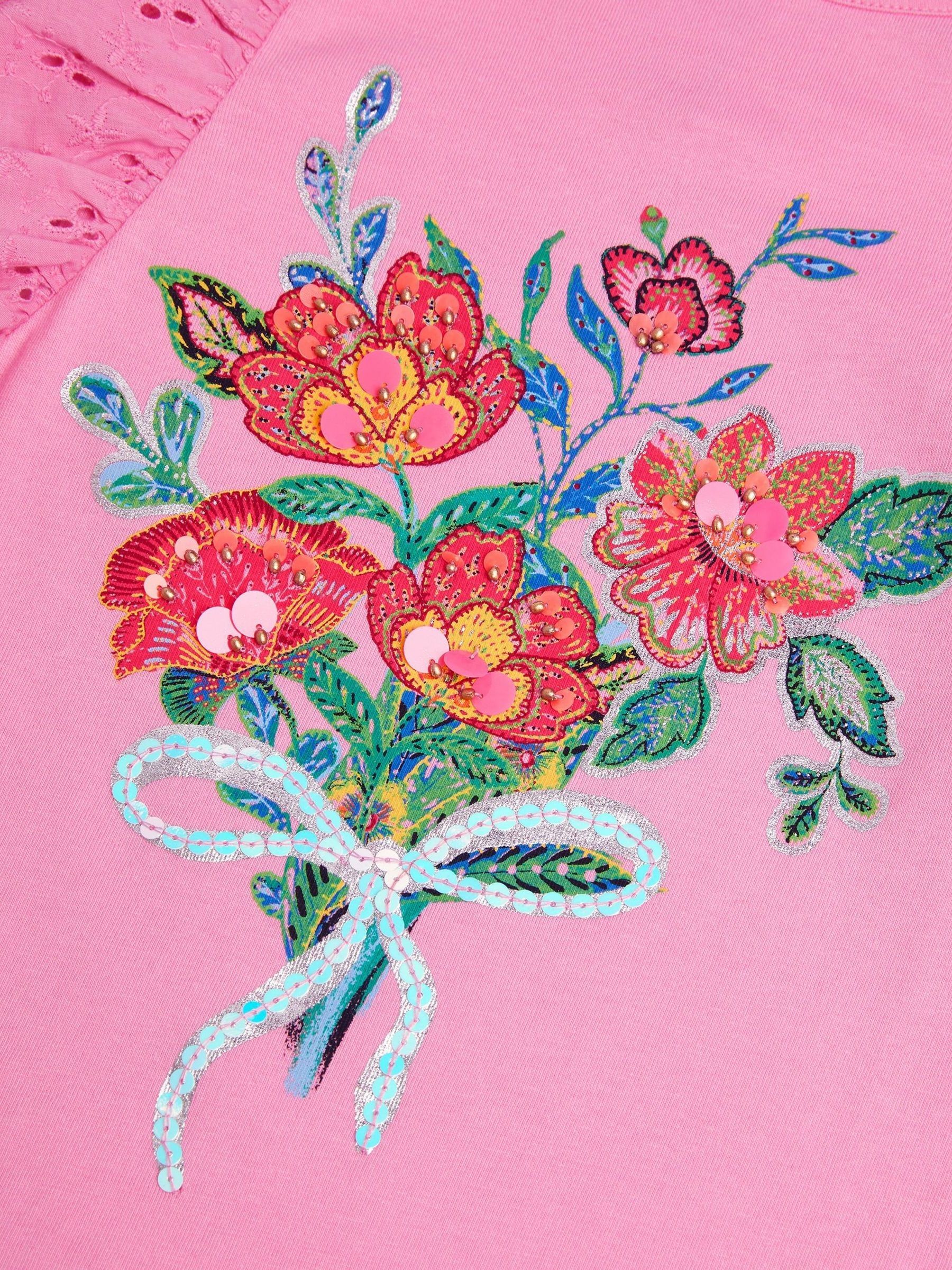Monsoon Floral Print Bouquet Broderie Frill Blouses