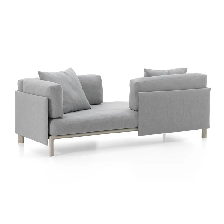 Vitra - Anagram flexibles Modul-Sofa, 190 x 95 cm, inkl. 2 Kissen 40 x 40 cm, kreide / sand melange (Savana 02)