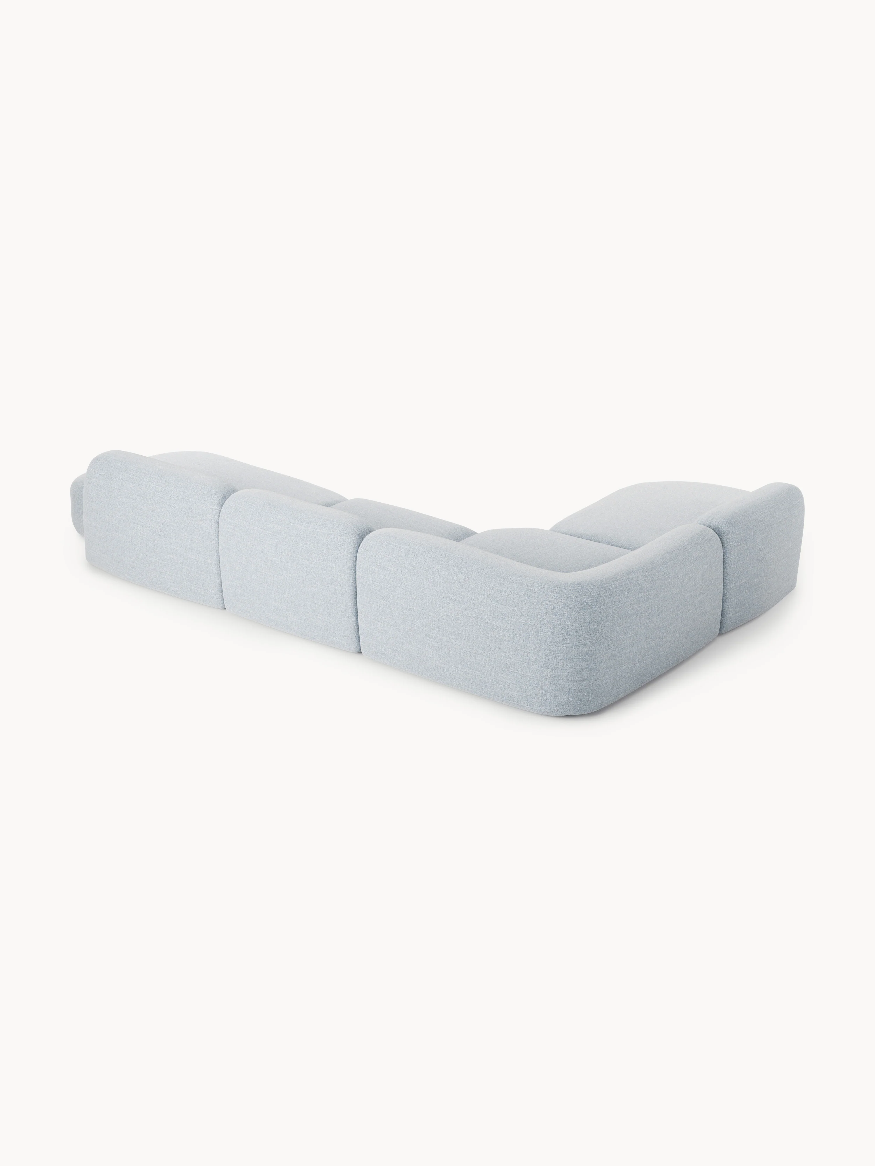 Modulaire bouclé XL hoekbank Wolke met chaise longue