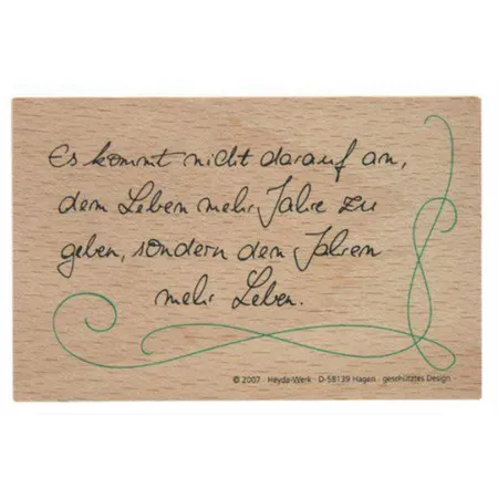 Heyda 4888431 Poesiestempel Es kommt nicht darauf an...
