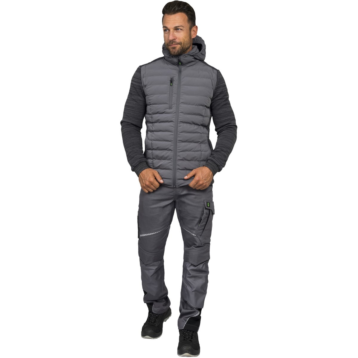 Bodyguard hybride jas, overgangsjas, grijs, maat XL, heren