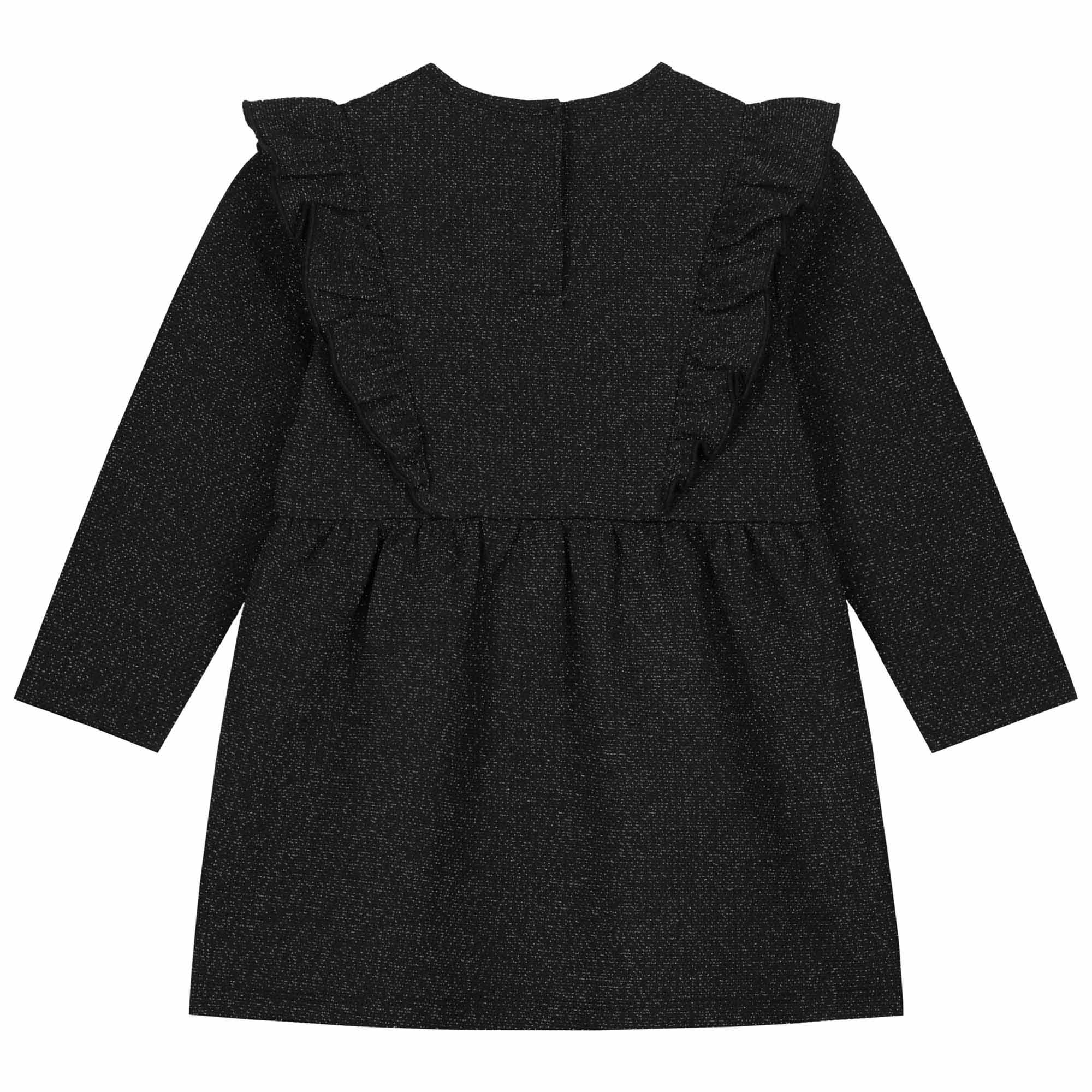 Prénatal baby jurk glitter lange mouwen effen zwart