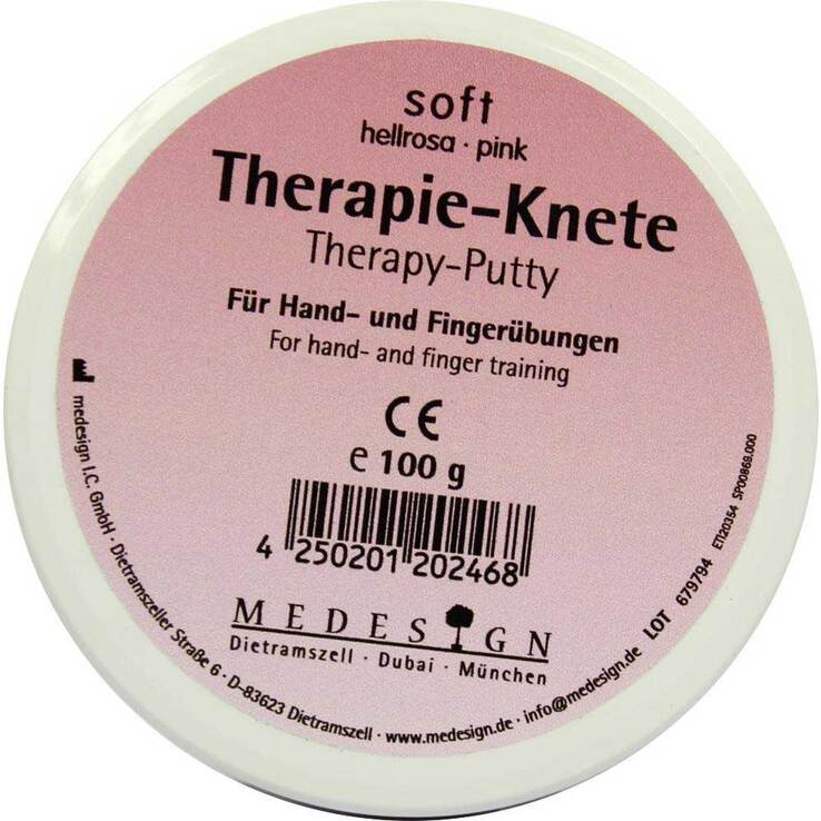 Therapieknete soft hellrosa, 100 g