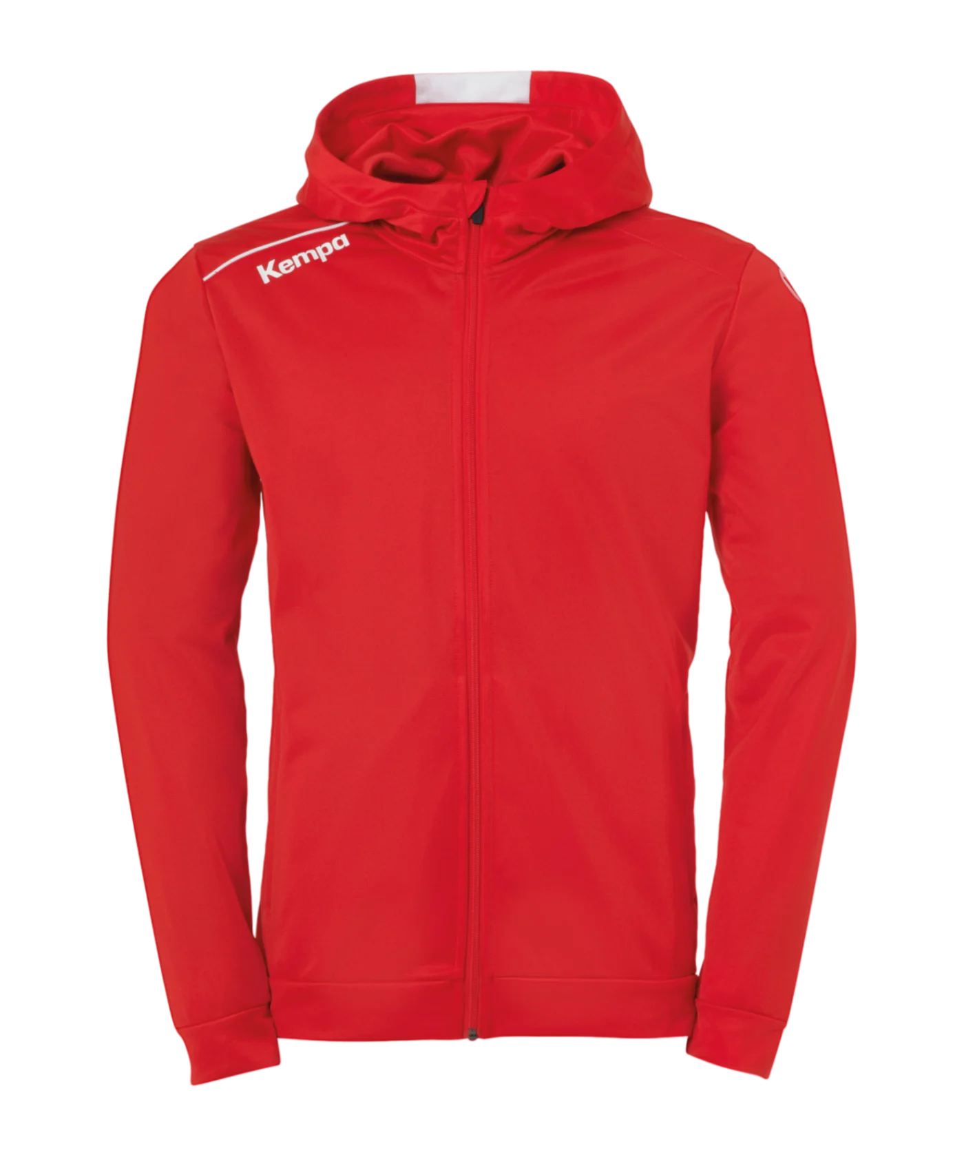 Kempa Player Kapuzenjacke Kids Rot Weiss F03