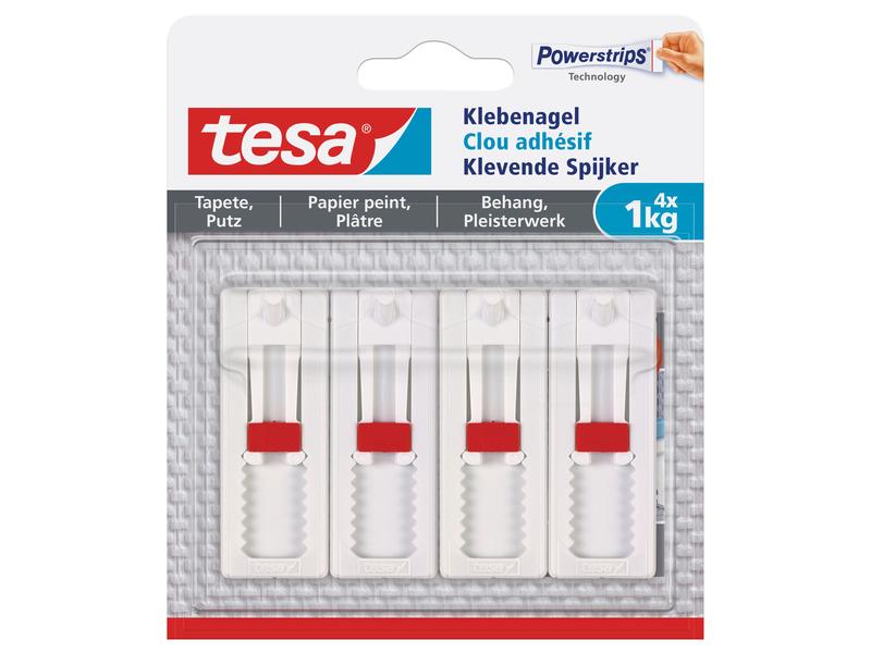 tesa Klebenagel für Tapete & Putz Verstellbarer Klebenagel