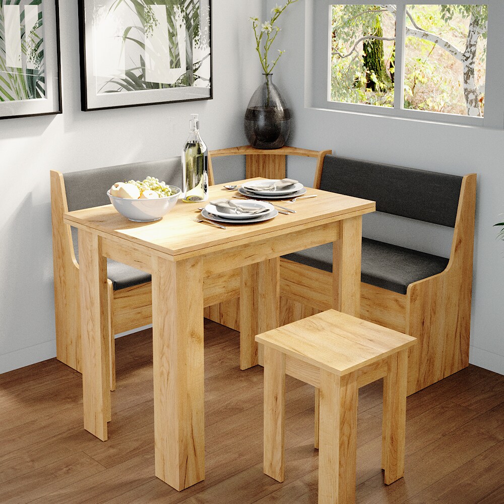 Vicco Eckbankgruppe Roman Eiche 120x120cm Küchenbank Eckbank Sitzgruppe Sitzbank