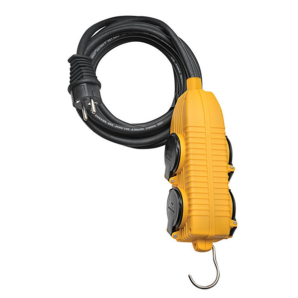Rallonge électrique Brennenstuhl, Powerblock 4 prises à clapets, protection IP44, câble 5m H07RN-F 3G2,5