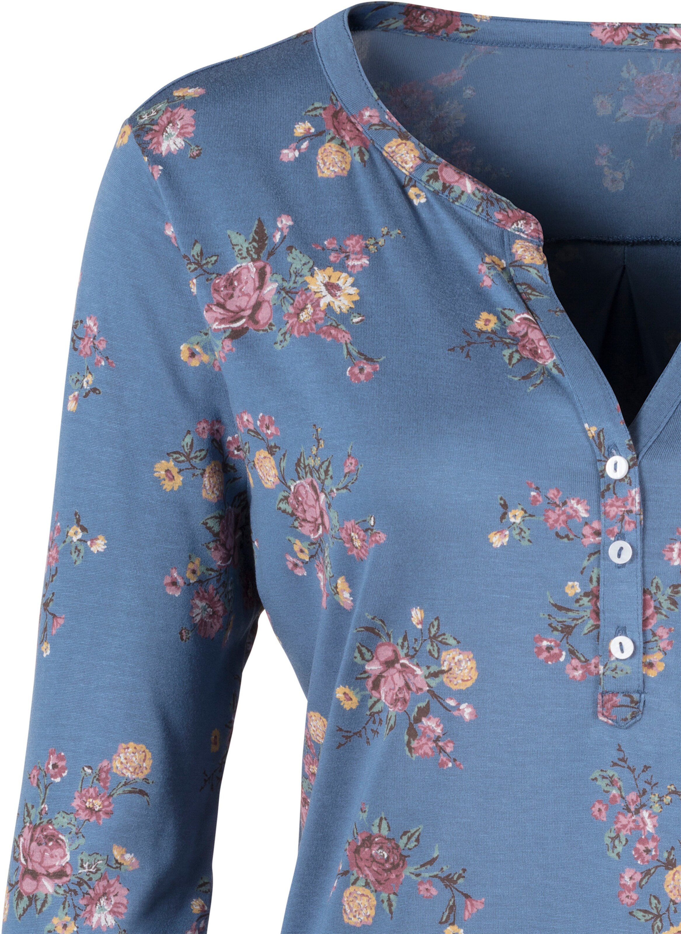 LASCANA 3/4-Arm-Shirt in blau