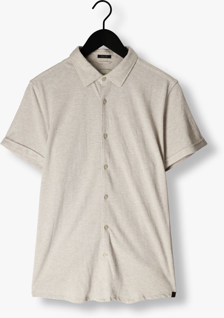 DSTREZZED witte dstrezzed casual overhemd shirt melange pique