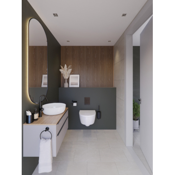 Kleurstaal lattenwand Decowall Acoustic brons eiken 18x30cm