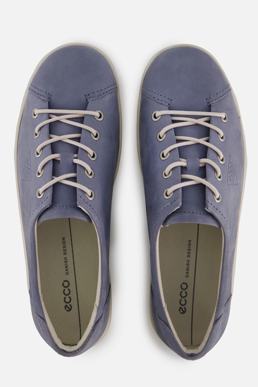 Ecco Soft 2.0 W Veterschoenen blauw Nubuck