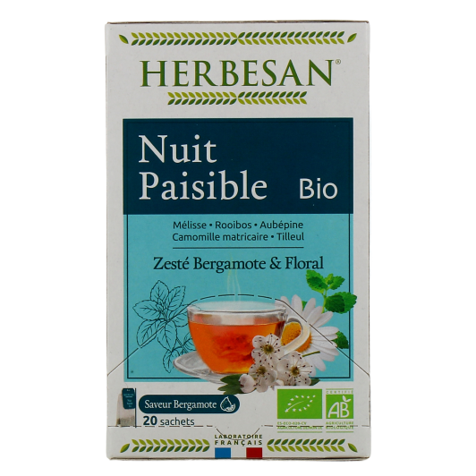 Herbesan infusion bio Nuit Paisible - Tisane sommeil