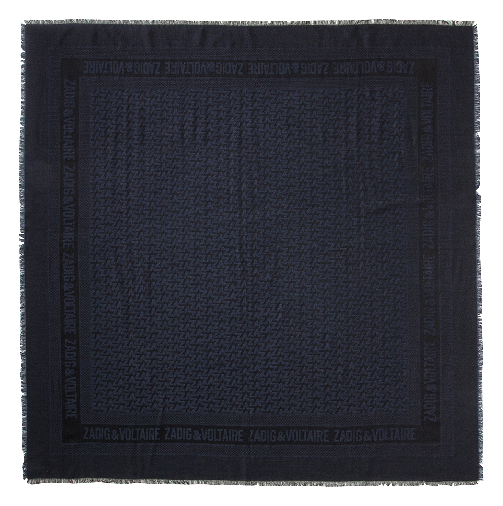 GLENN - Foulard jacquard monogramme | Bleu