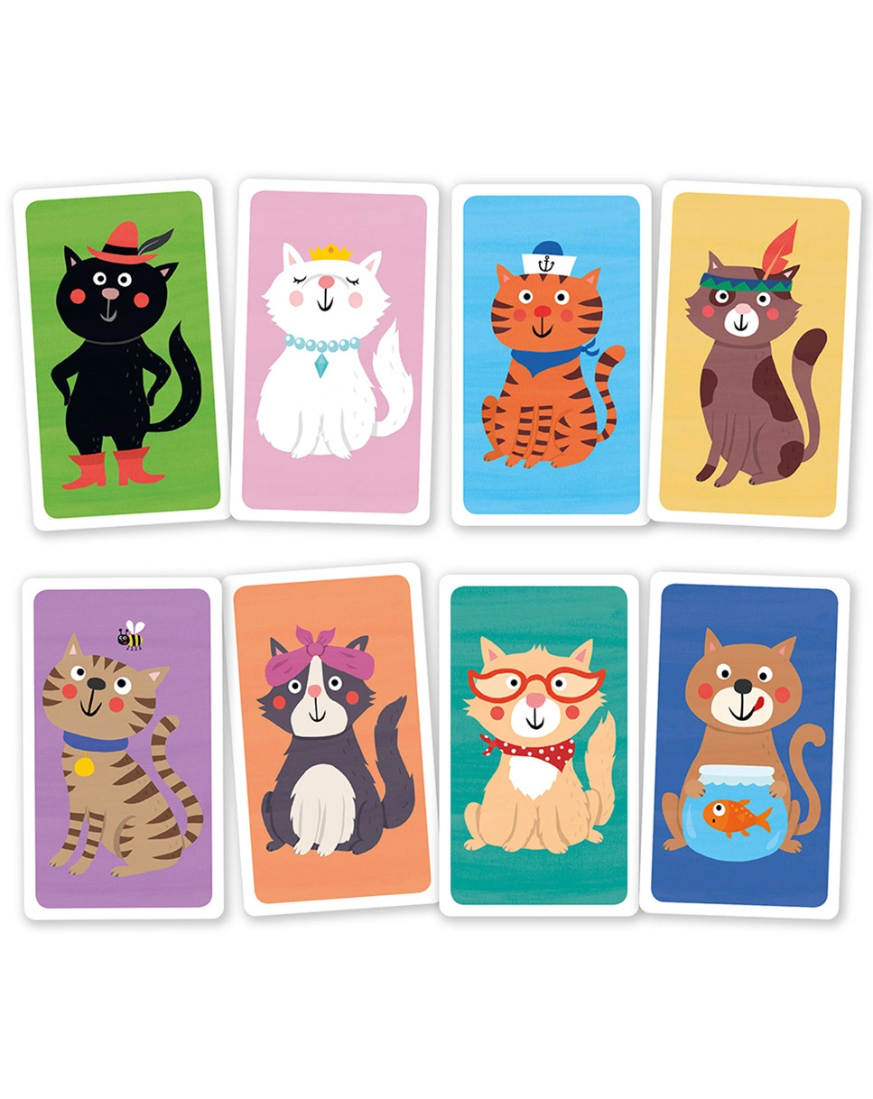 Kartenspiel SCHWARZER KATER - KATZEN in bunt