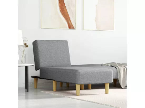 Prolenta Premium - Chaise longue gris clair tissu