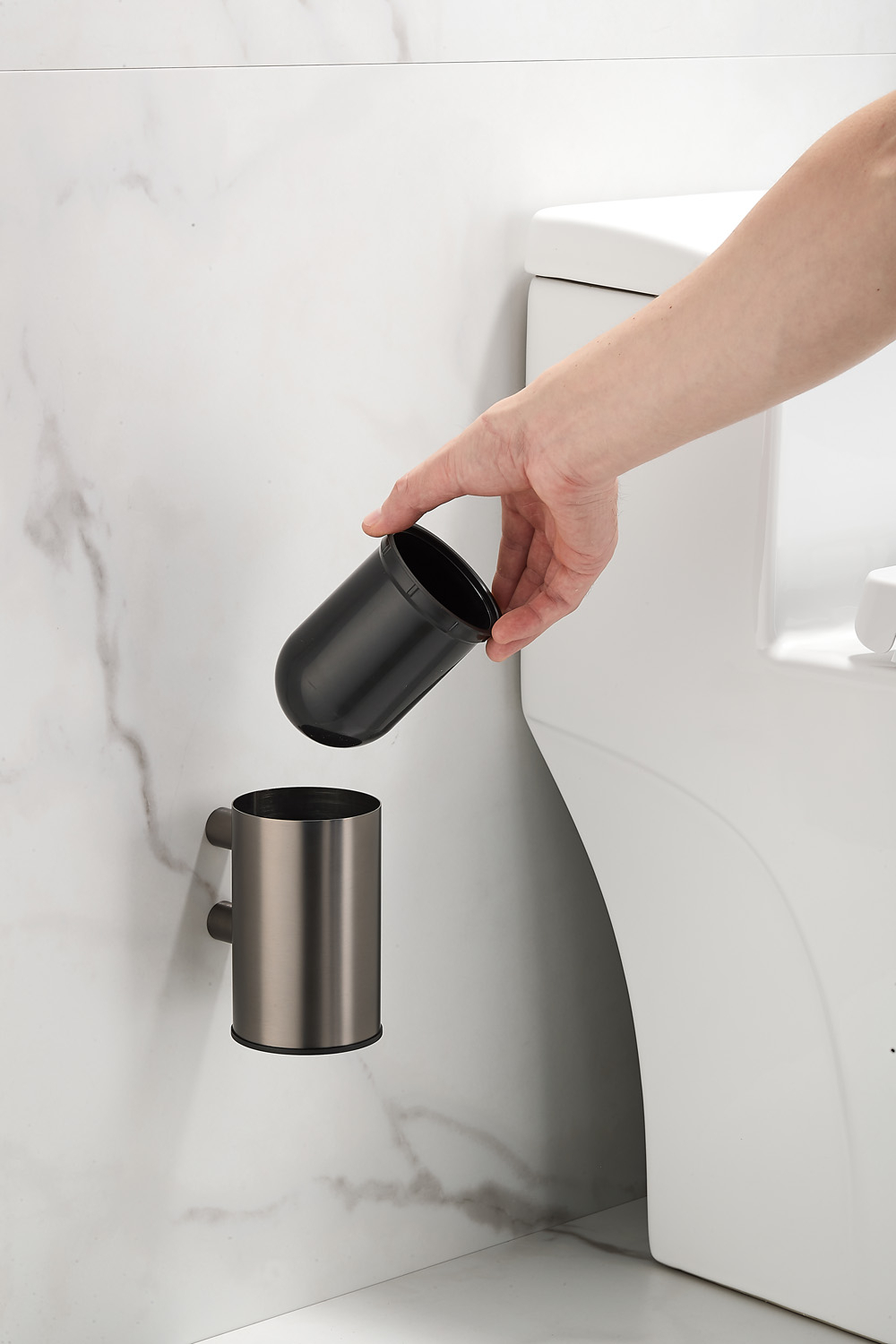 Saniclear Academy toiletborstel verouderd ijzer - gunmetal