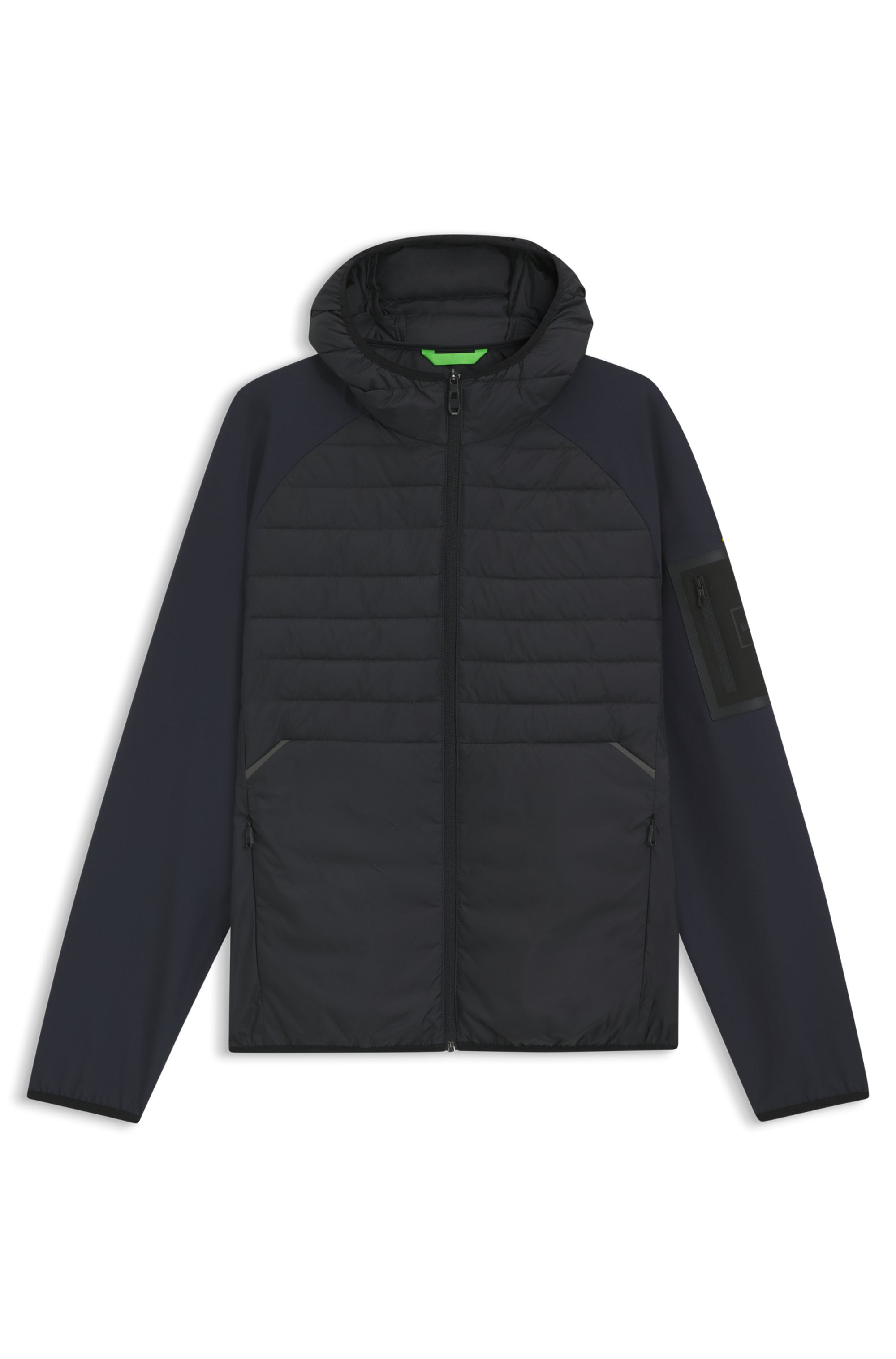 BOSS GREEN Outdoorjacke »J Urbanex Hybrid HD« mit Kapuze wasserabweisend Regenjacke mit soften Stretch-Einsätzen reflektierend