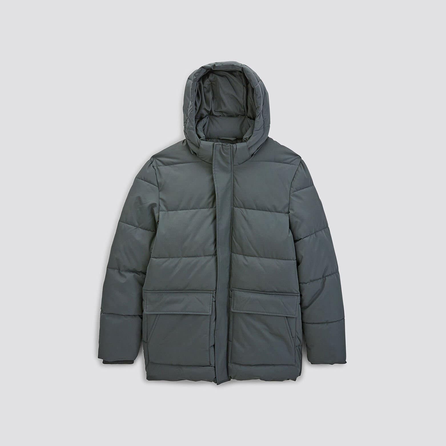 Doudoune col montant Gris foncé
