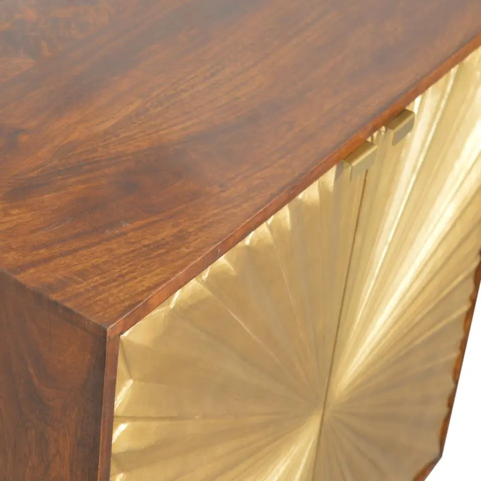 Artisan Furniture Solid hout Manila Gouden Wandkast