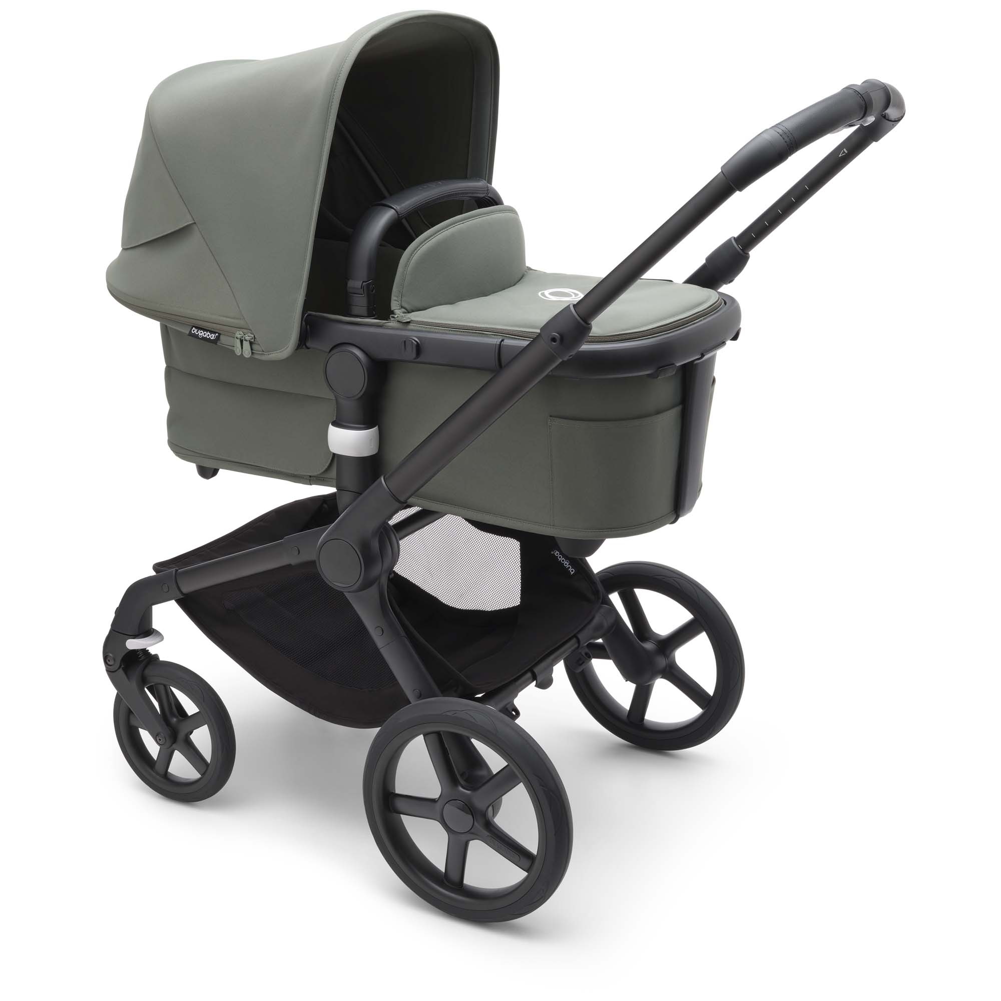 Bugaboo Fox5 complete kinderwagen Black in Forest Green nu met organizer en adapterset Black Forest Green