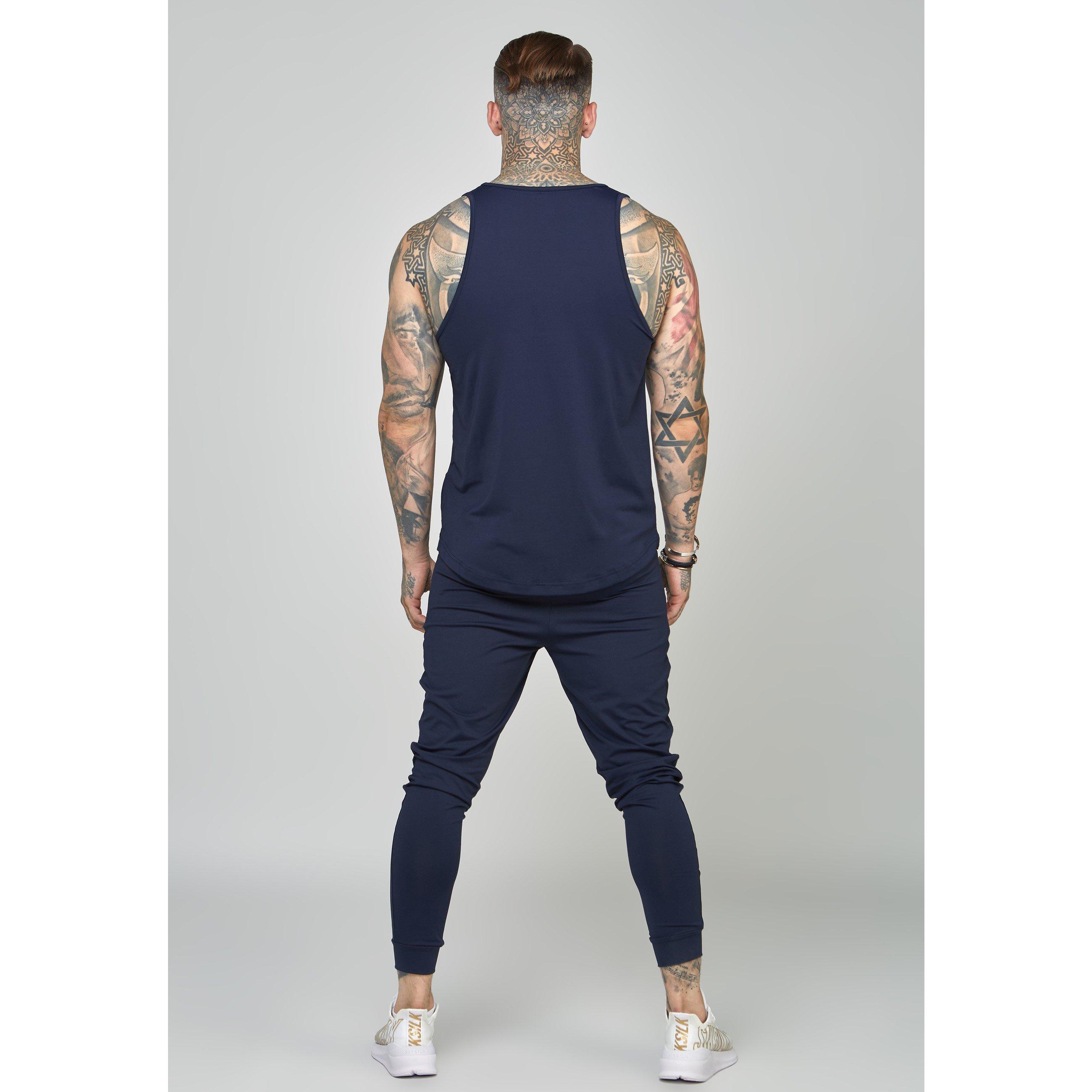 SikSilk Muscle Fit Sleeveless Vest Mens