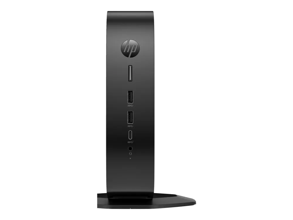 HP Elite t755 - Tynd klient - SFF 1 x Ryzen Embedded V2546 / op til 3.95 GHz - RAM 16 GB - SSD 256 GB - NVMe - Radeon Graphics - Gigabit Ethernet, Bluetooth 5.3, IEEE 802.11ax (Wi-Fi 6) - Win 10 IoT Enterprise - skærm: ingen - tastatur: tysk