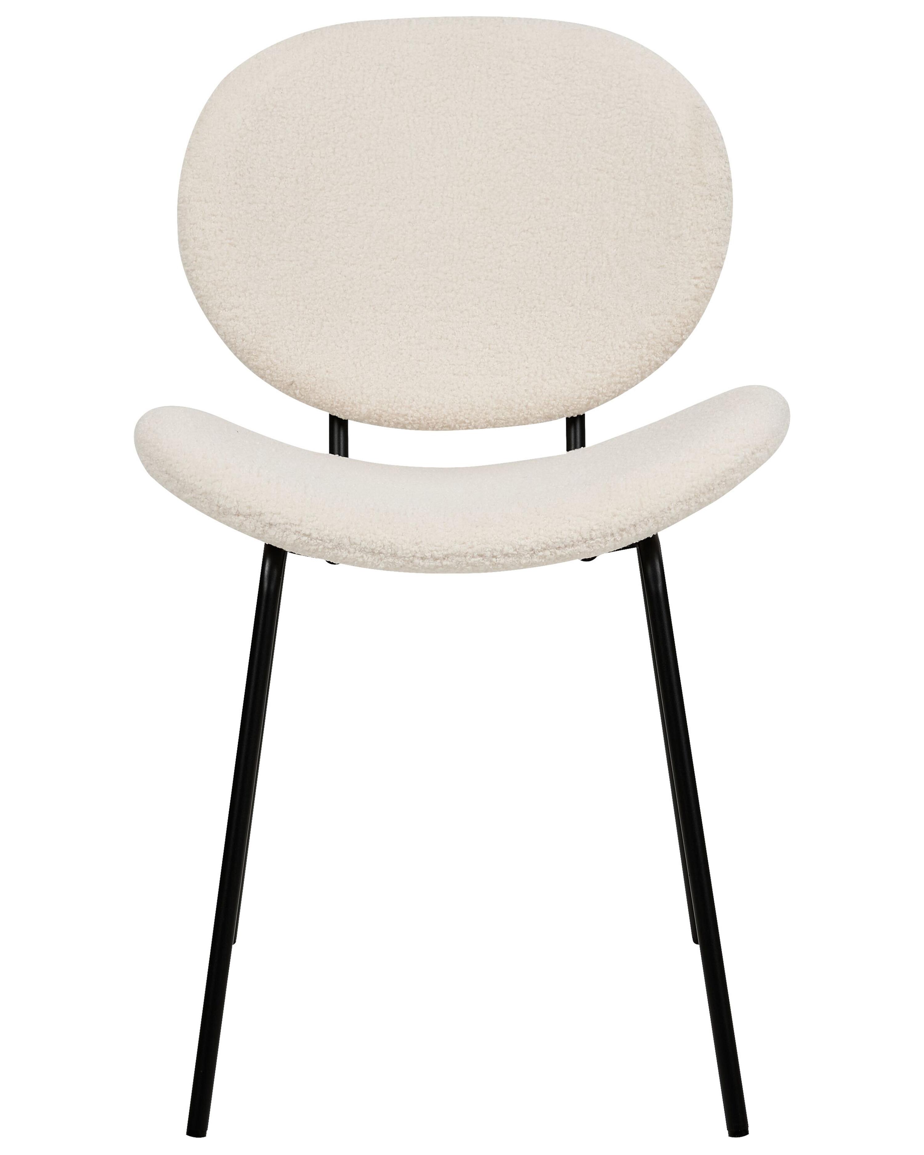 Set van 2 eetkamerstoelen LUANA Bouclé Wit