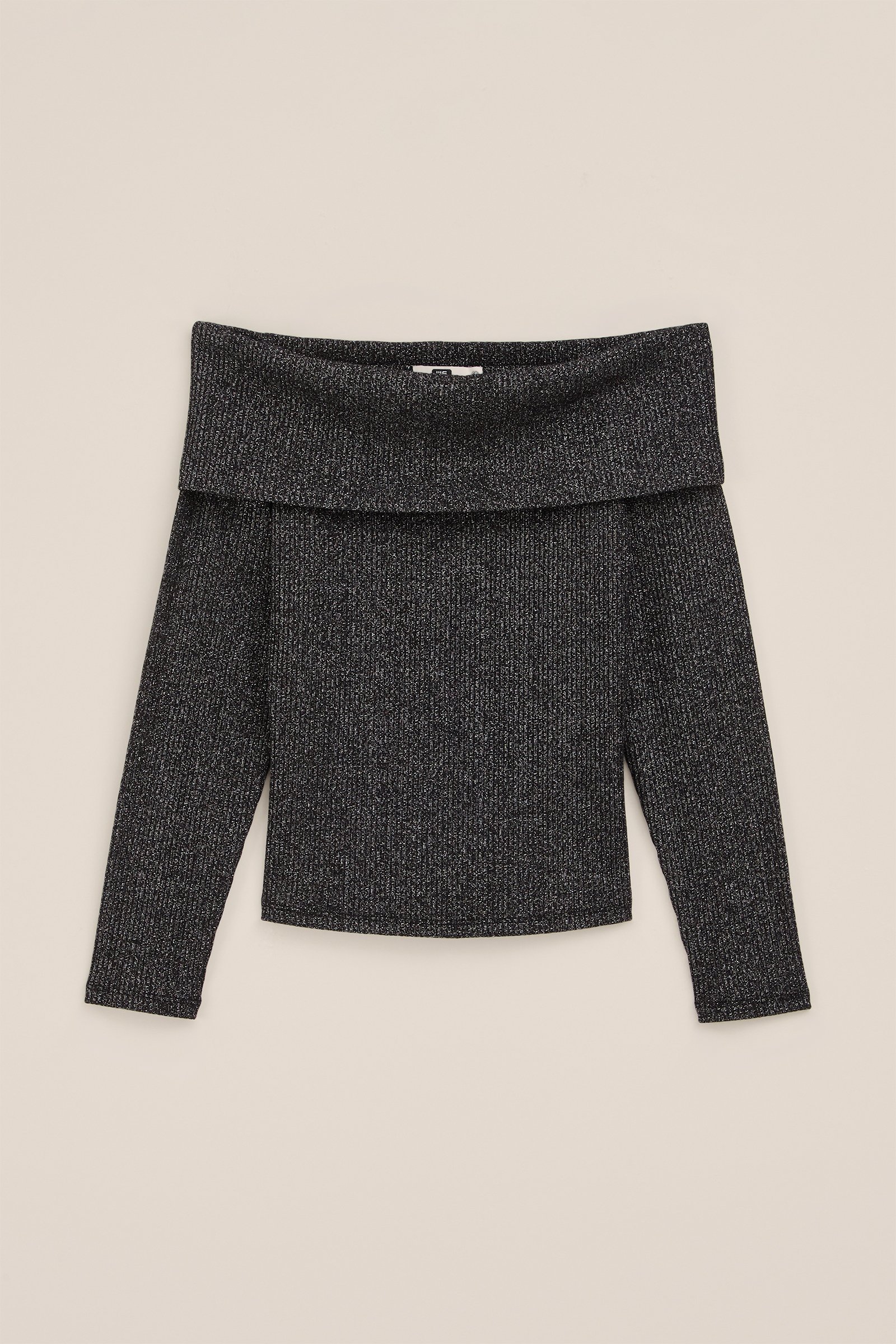 Meisjes top met glittergaren WE Fashion Zwart