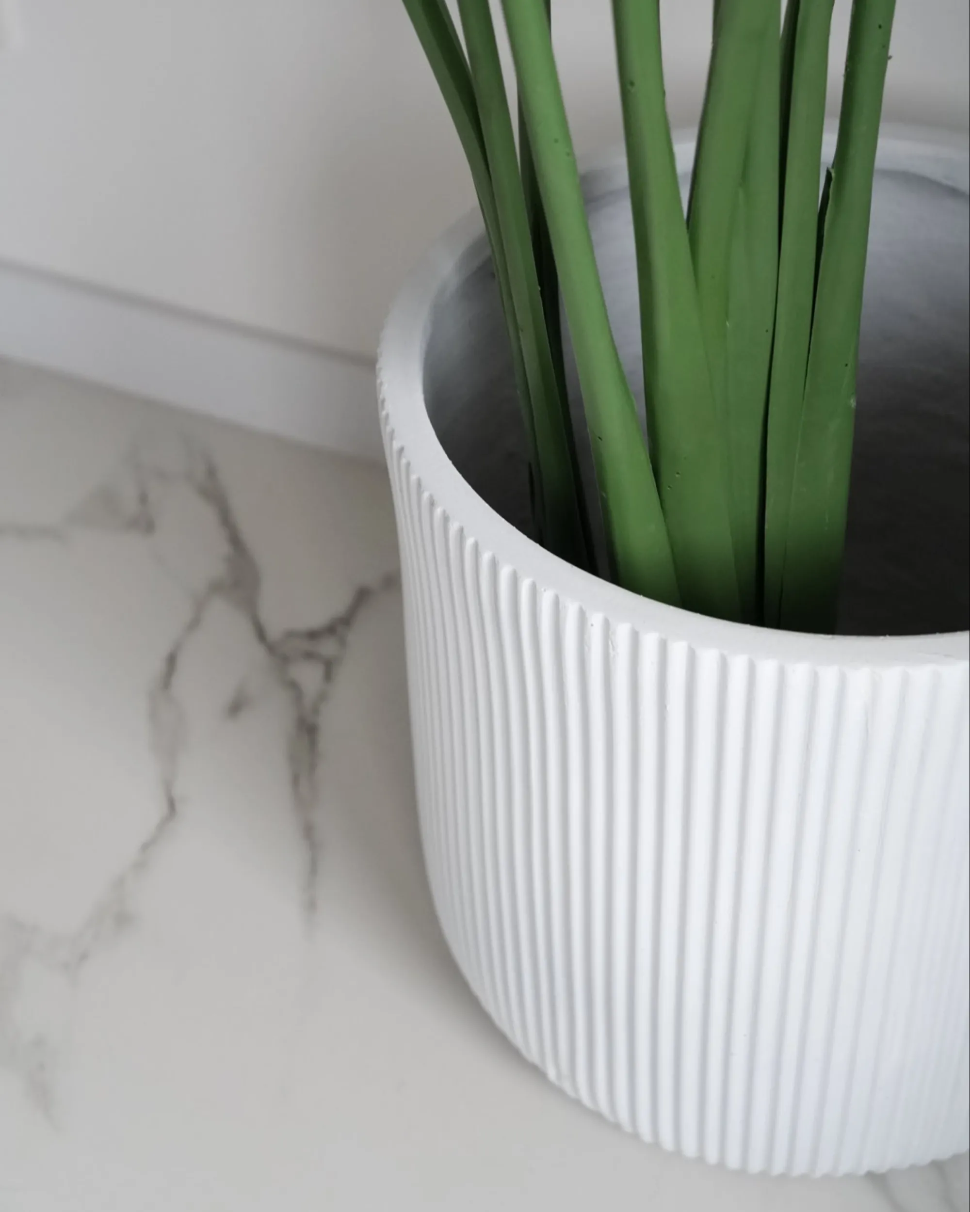 Bloempot OREOI 37 cm Gebroken wit