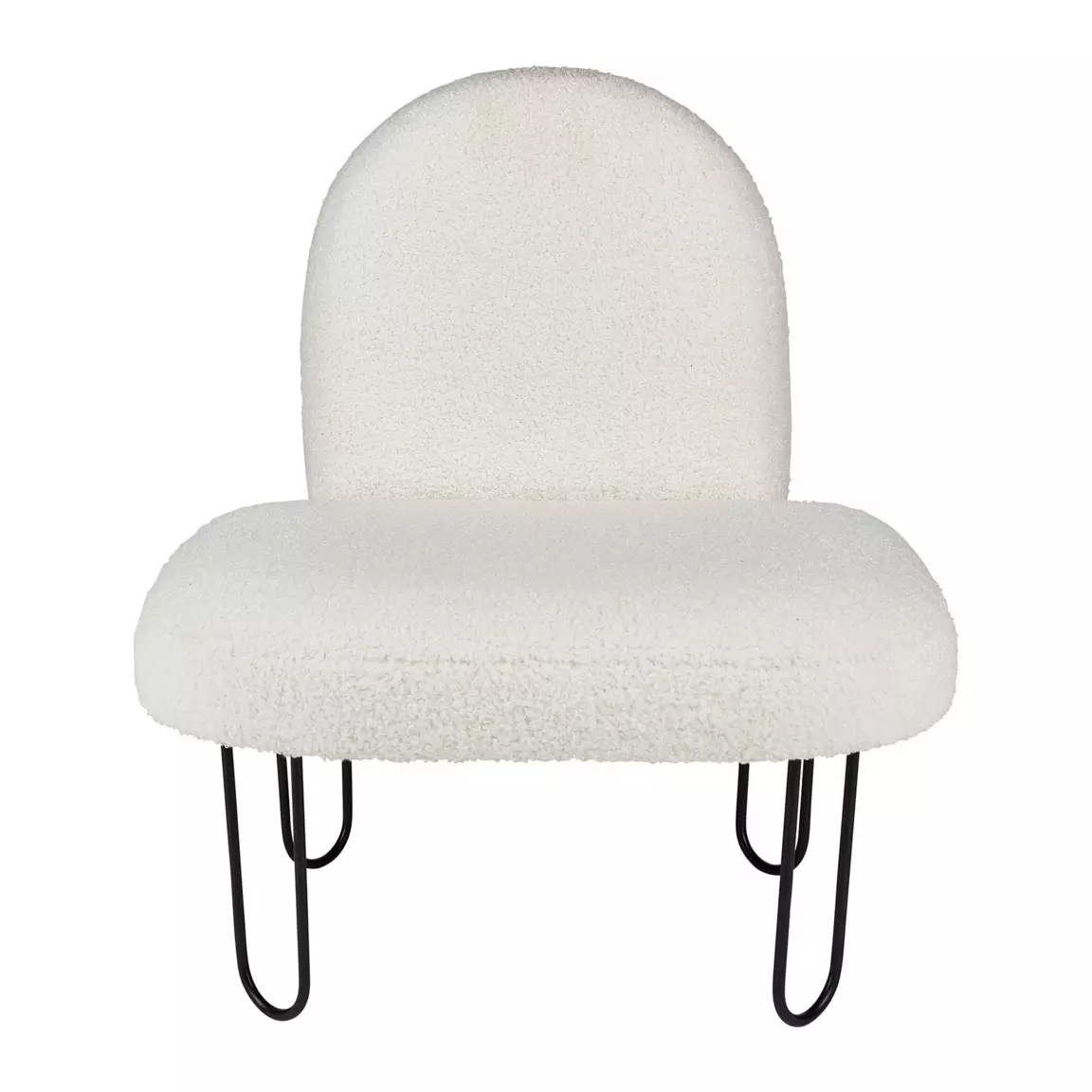 Fauteuil enfant velours (H50 cm) Augustin Blanc