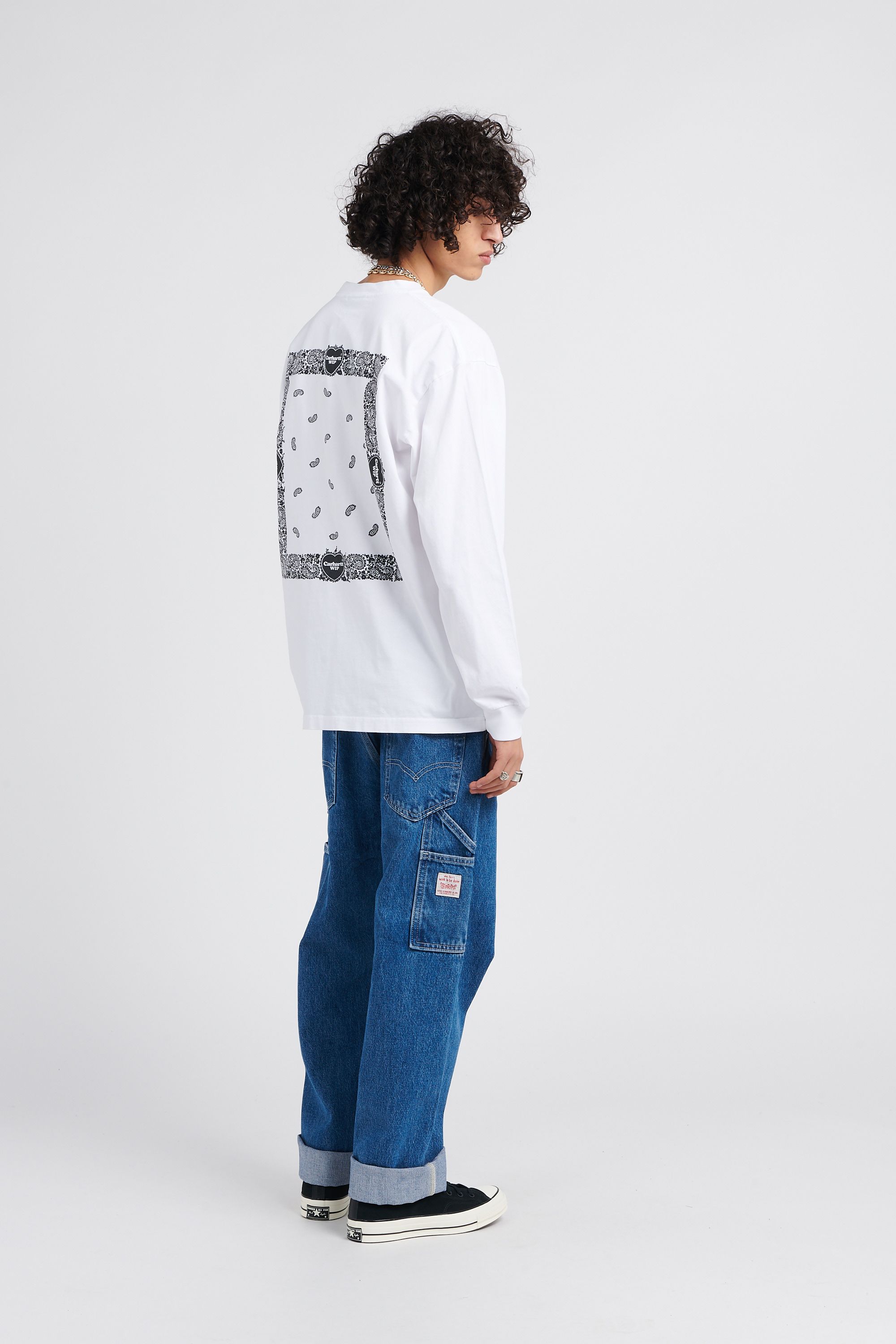 CARHARTT WIP T-shirt  L/S Paisley T-Shirt Blanc