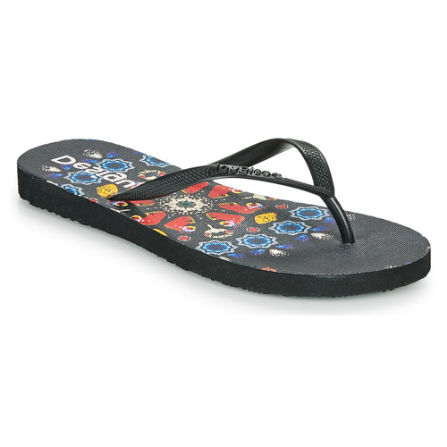 Desigual - FLIP FLOP BUTTERFLY - Noir