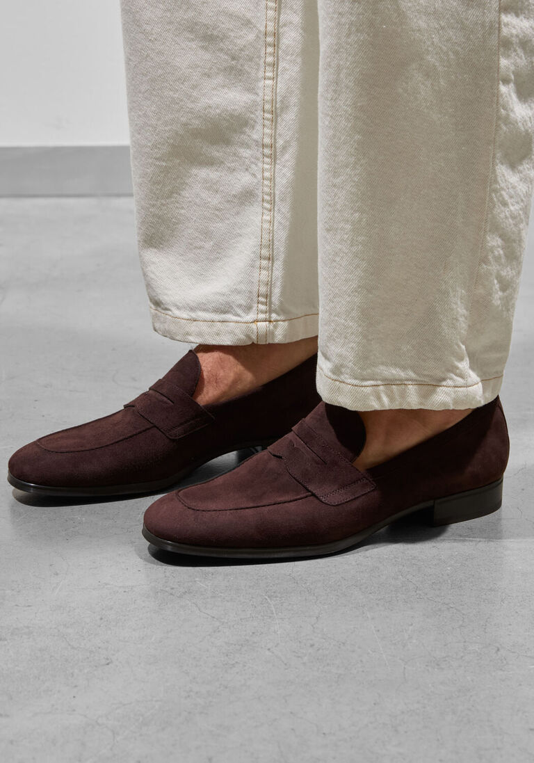 bruine tod's loafers mocassino gomma 35l