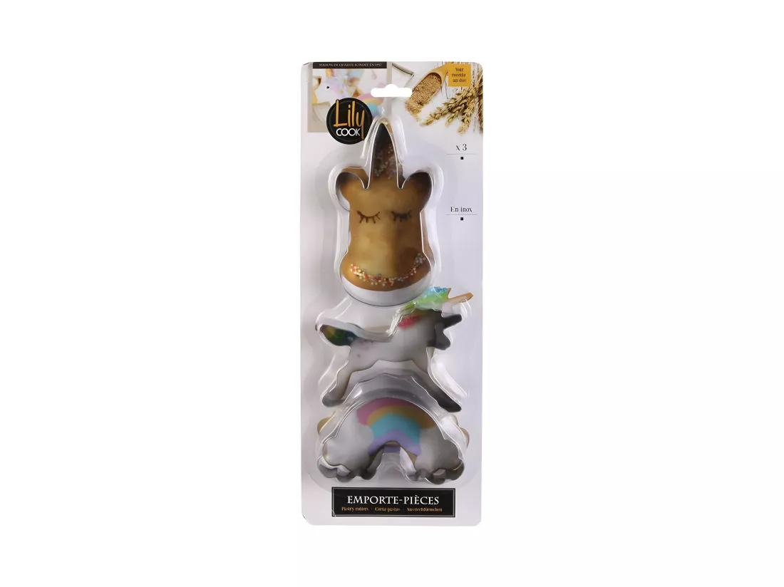 Emporte-pièces en métal licorne