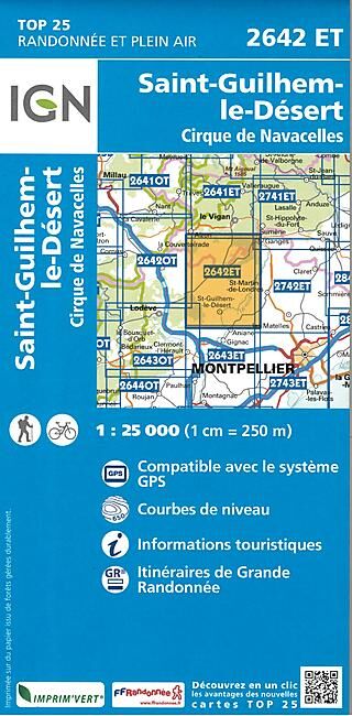IGN - TOP25 2642ET ST GUILHEM 1 25 000