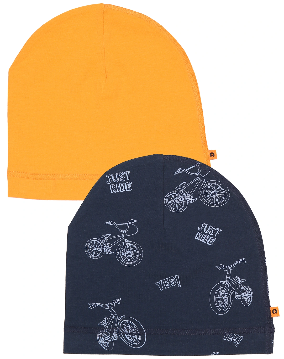 Fahrradmütze FAHRRADTOUR 2er-Pack AOP in nachtblau/orange