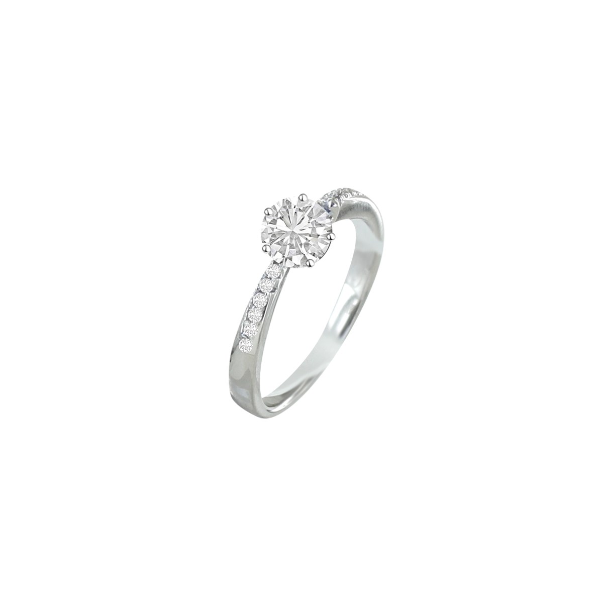 Bague argent 925 rhodié et oxyde de zirconium