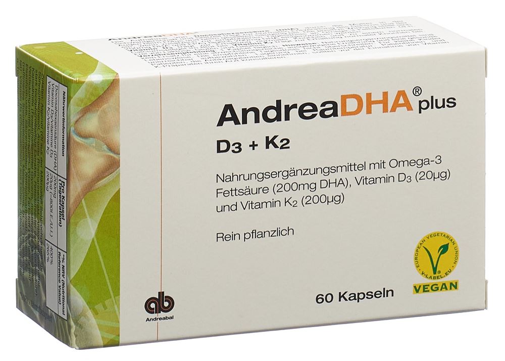 ANDREADHA plus Omega-3 Vitamin D3   Vitamin K2 Kaps vegan Blist 60 Stk
