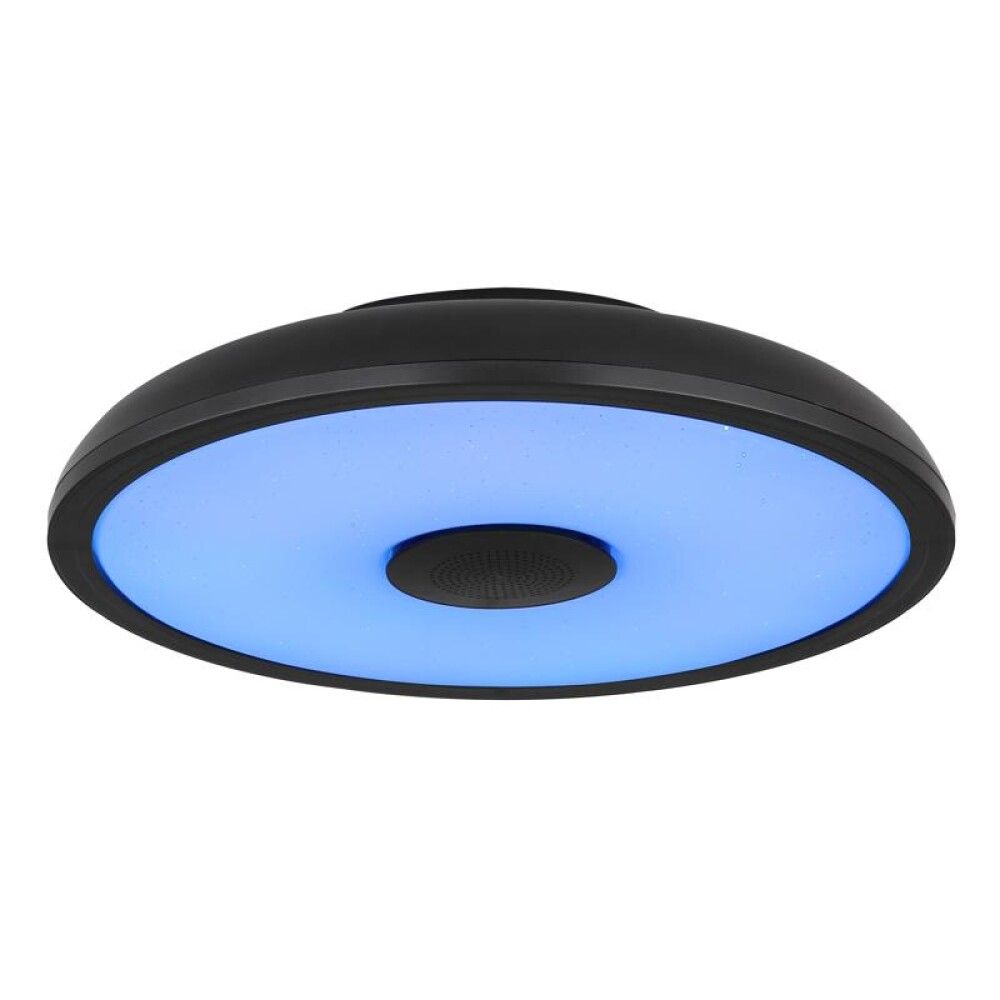 LOFTLAMPE GLOBO RAFFY SORT RGB 3000-6500K M/HØGTALER Ø28CM