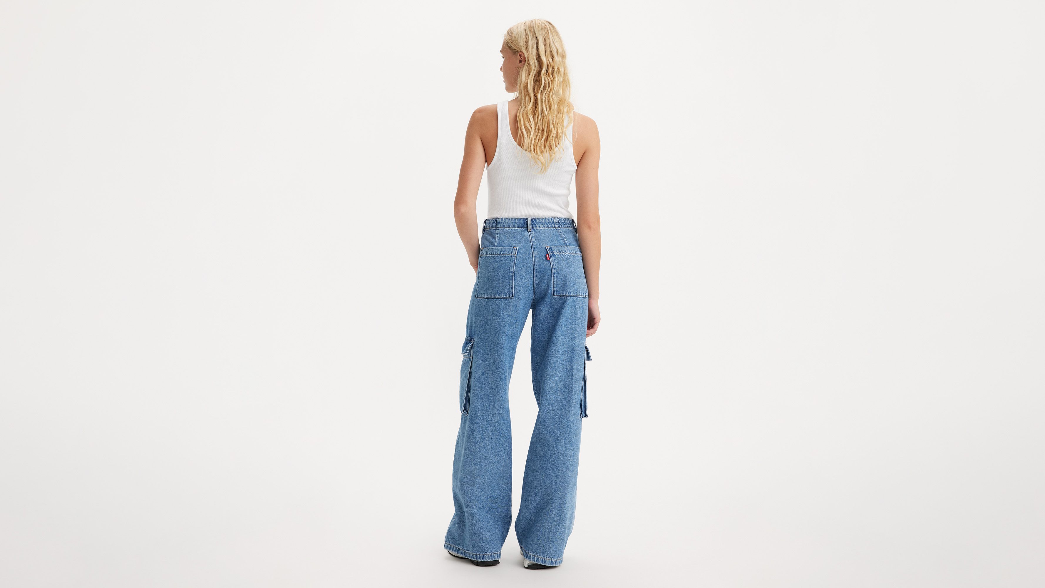 Jean Baggy Cargo Lightweight - Cause And Effect - Bleu