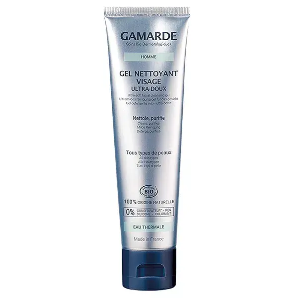 Gamarde Homme Gel Nettoyant Visage Ultra-Doux Bio 100ml