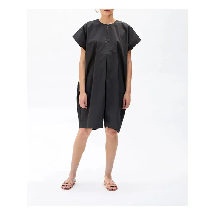 Black Crane Combishort Col V | Gris charbon