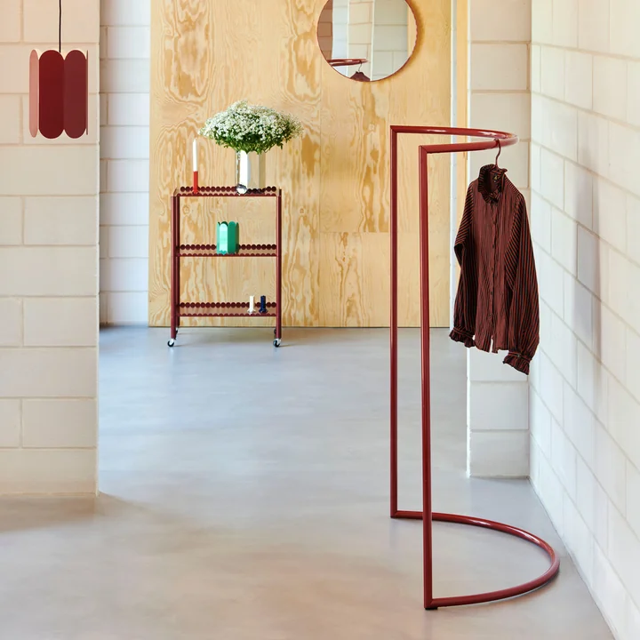 HAY - Colour Rack Garderobenständer, maroon red (C-Shape)