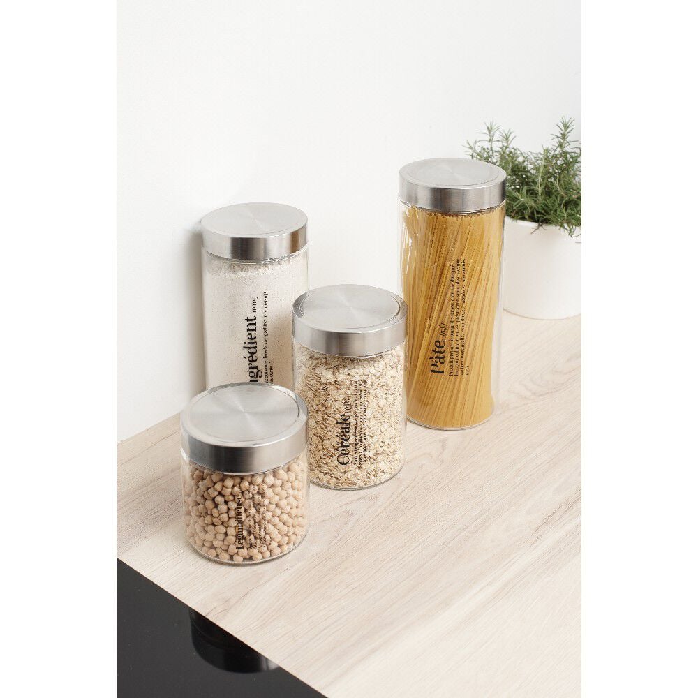 Bocal en verre pour conservation alimentaire x4
