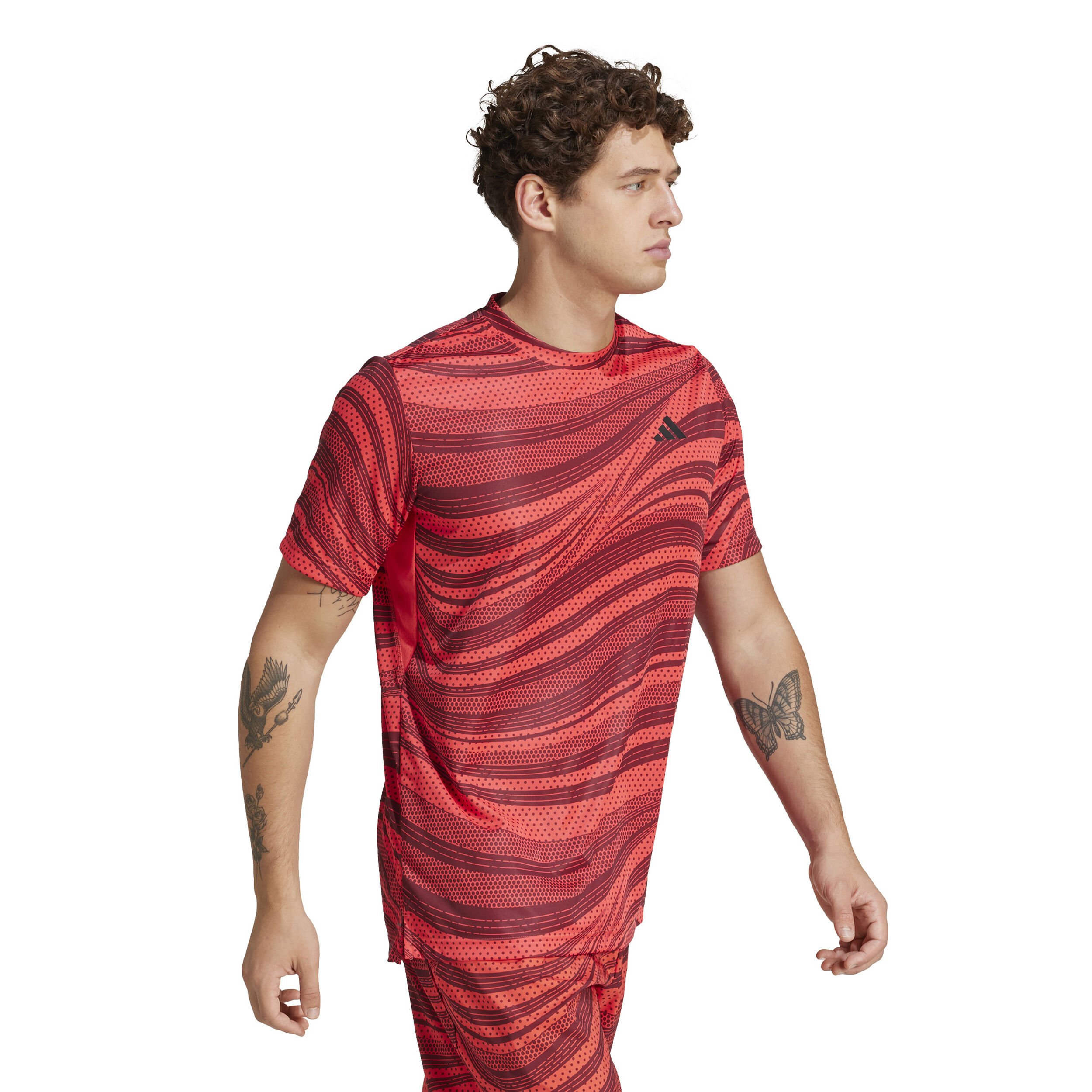 adidas Club Graphic T-shirt Hommes - Orange , Rouge